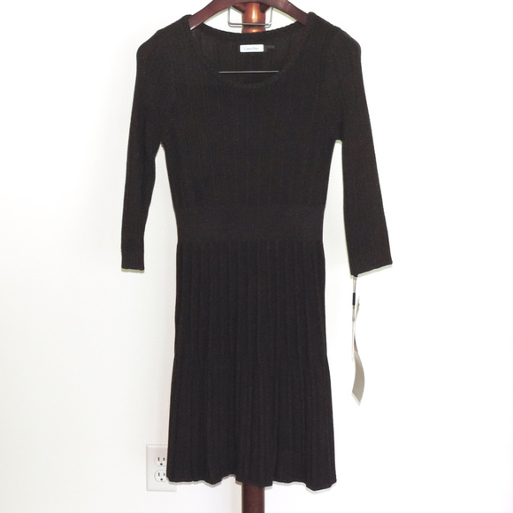 Calvin Klein fit & flare sweater dress. - Picture 1 of 6